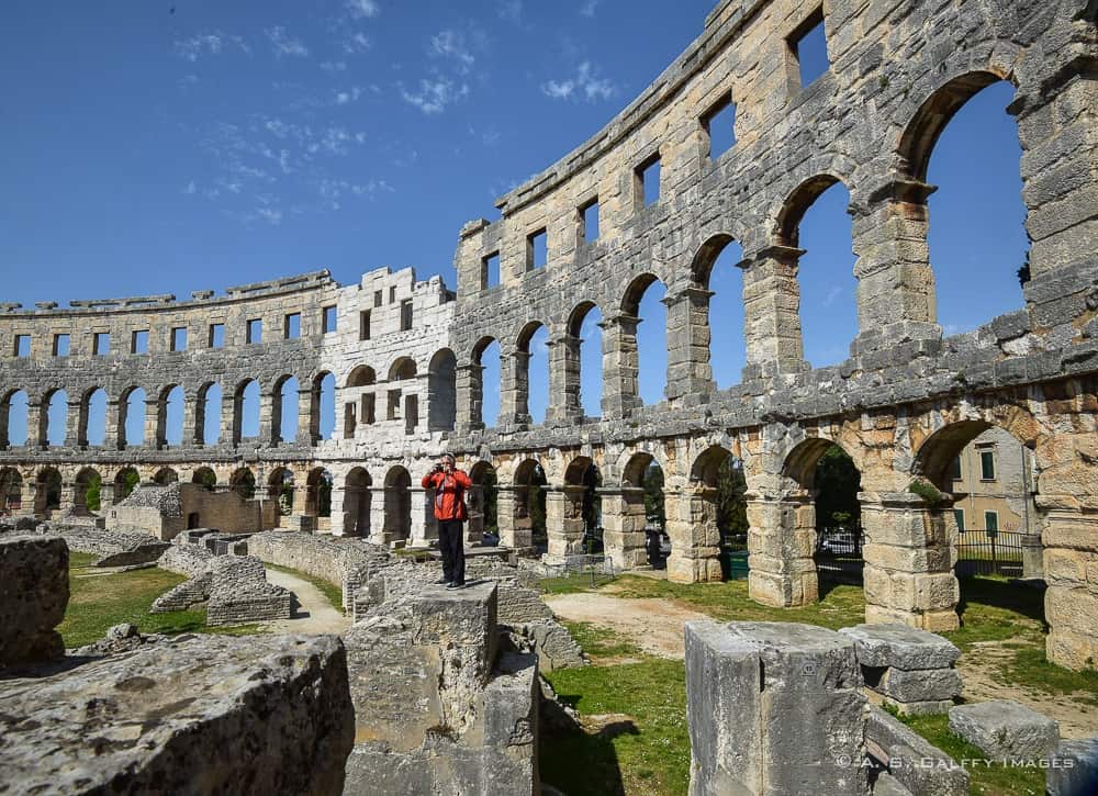  Roman Arena in Pula, one of Croatia's most beautiful places