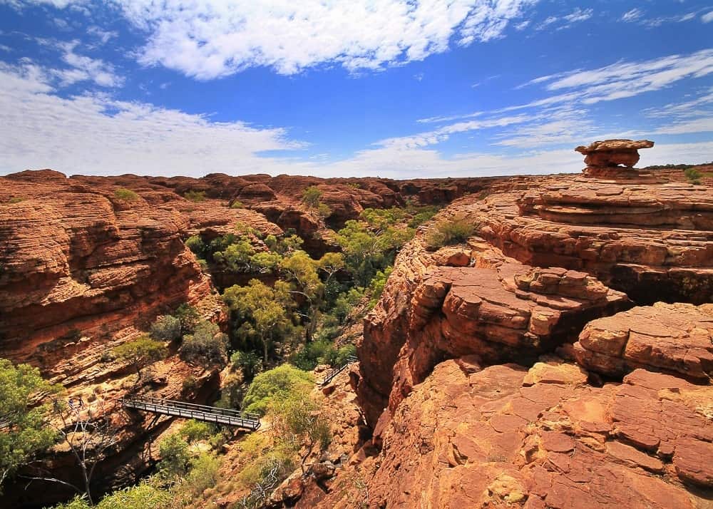 View of the King's Canyon on the Australian Outback