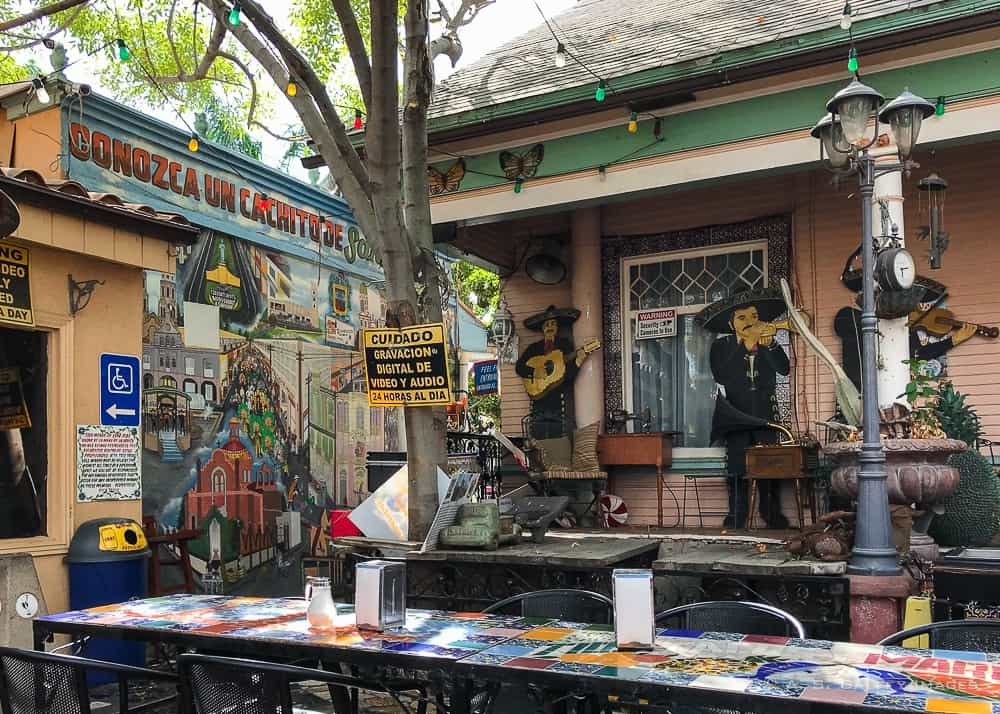 Patio area at Tio's Tacos Restaurant 