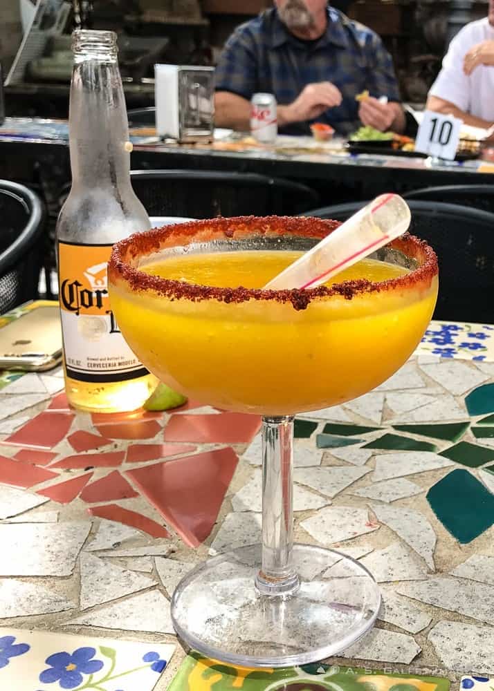 Margarita served at Tio's Tacos Restaurant in Riverside