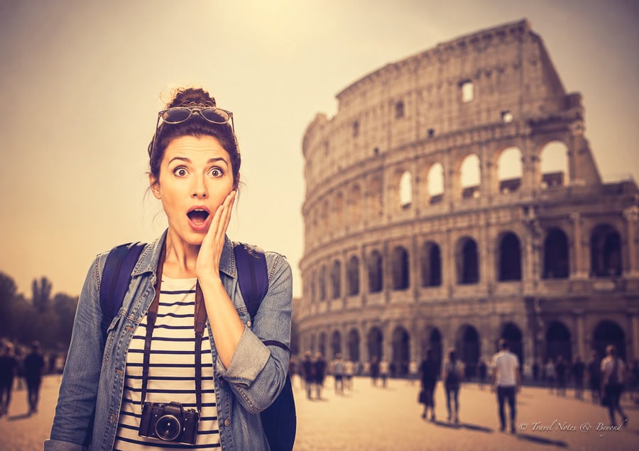 American tourist perplexed by Europe