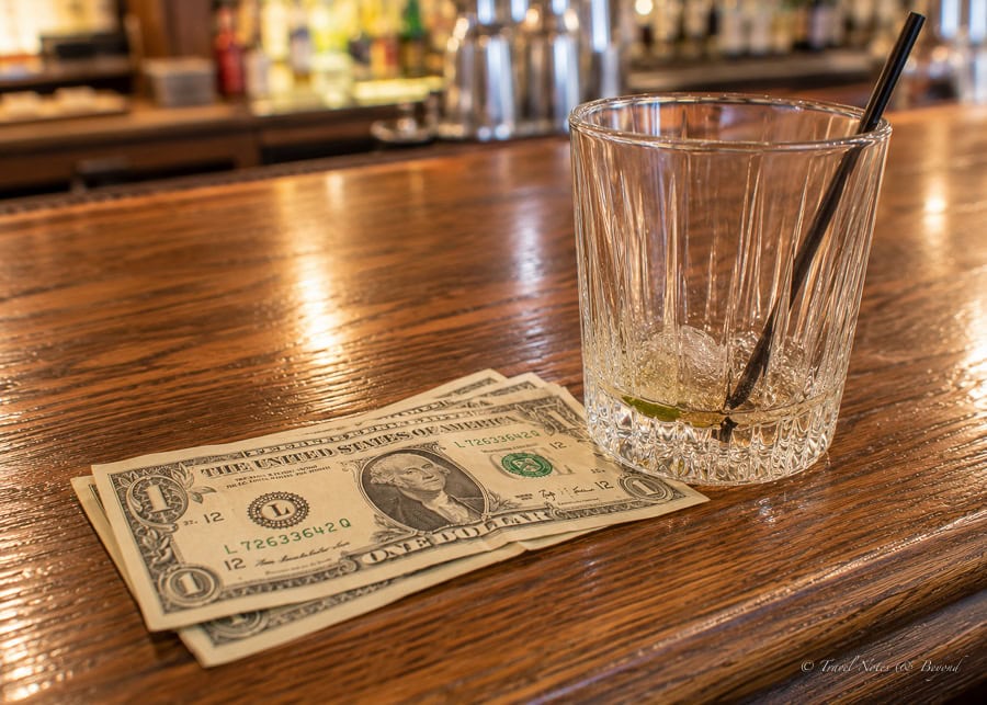 Tipping at the bar in America