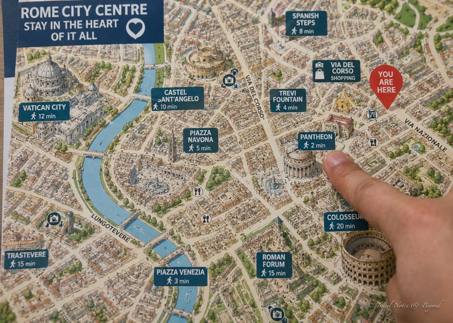 Choosing a hotel in the center of the city