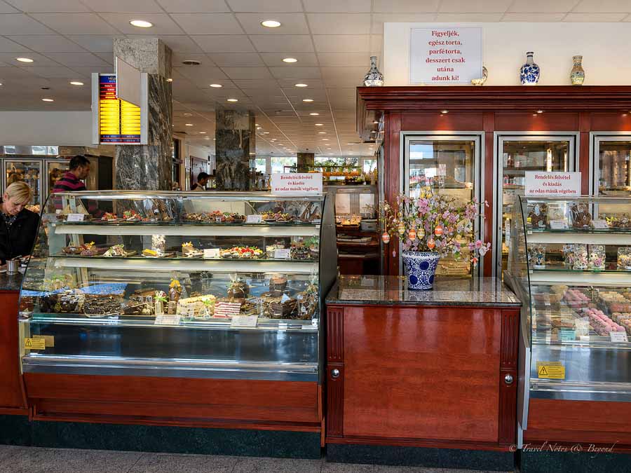 The interior of Danuber, the Buda-hills cukrászda where locals line up for cakes
