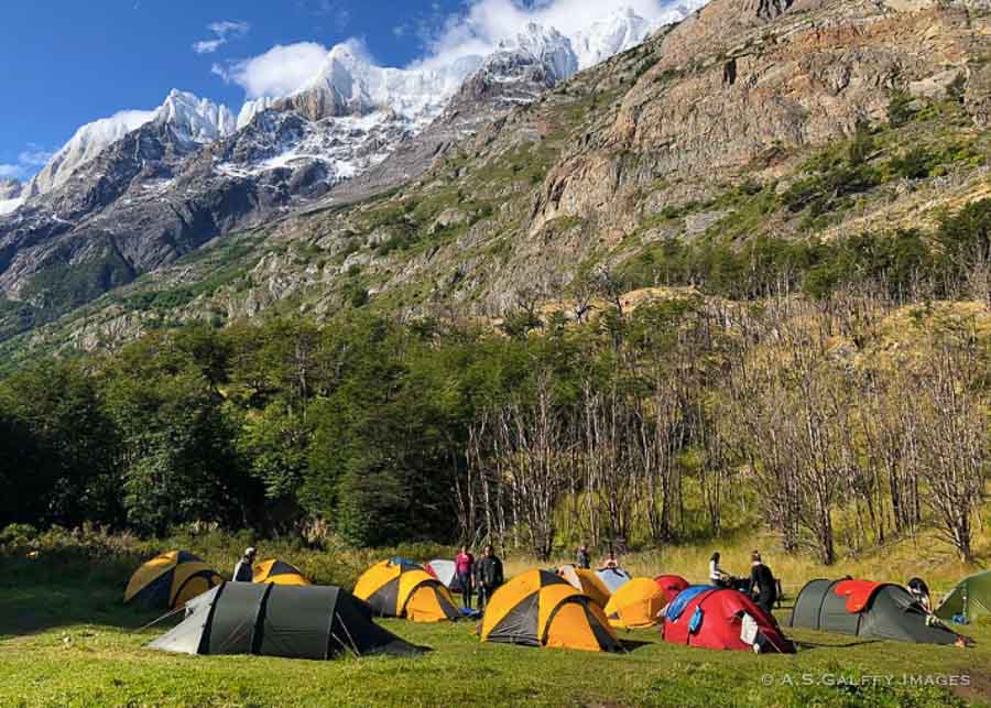 Lodging in Torres Del Paine: Lago Gray campground