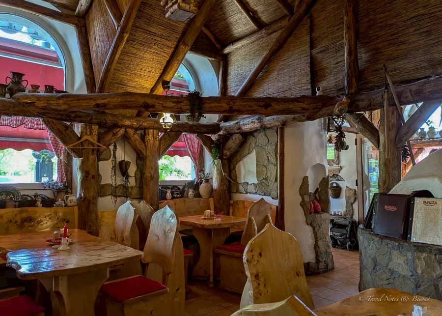 the dining room at Paprika Vendéglő