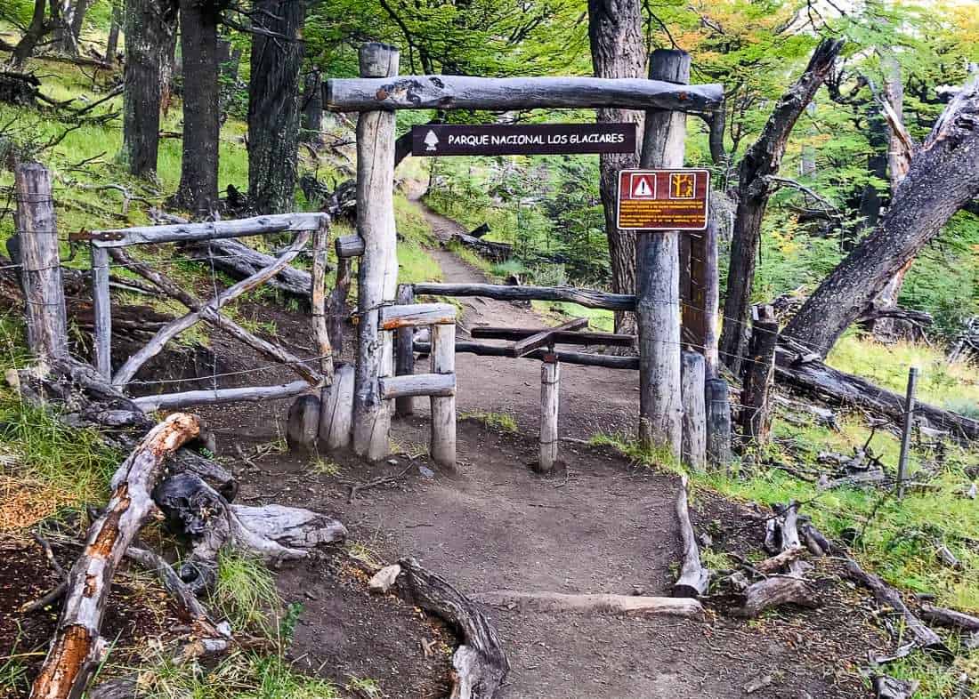 FitzRoy trek entrance to Los Glaciares National Park