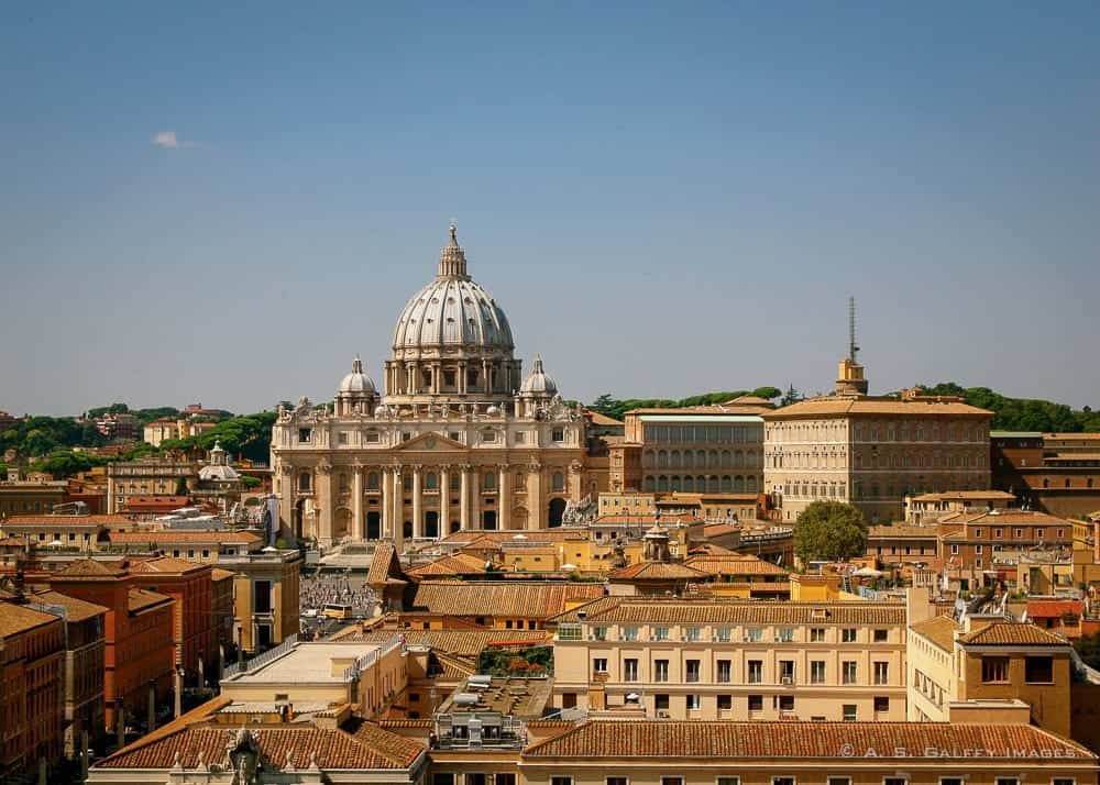 View of the St. Peter Cathedral in Rome