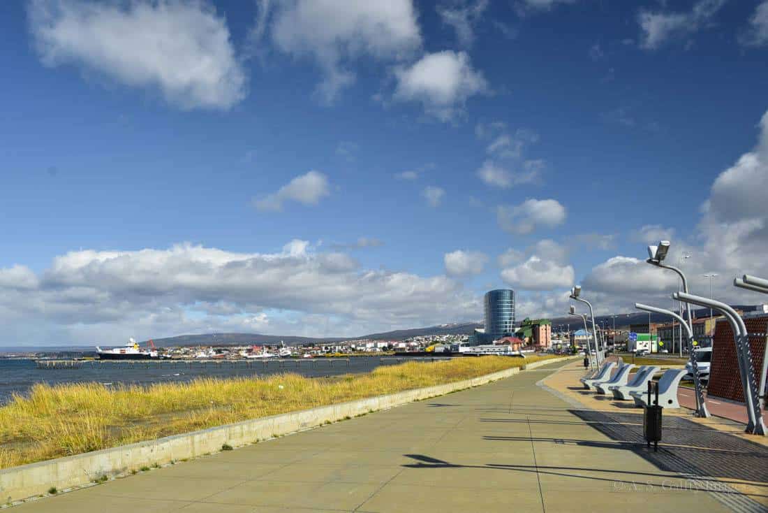 Waterfront promenade in Punta Arenas