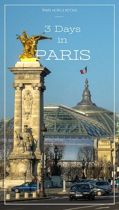 3 days in Paris itinerary