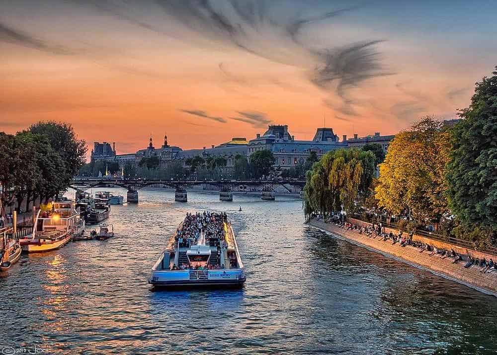 Boat on the Seine River