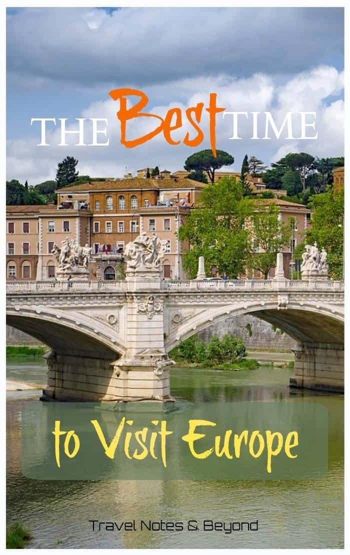 Best time to Travel to Europe pin