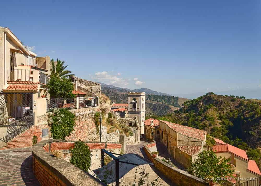 Narrow winding road in Sicily