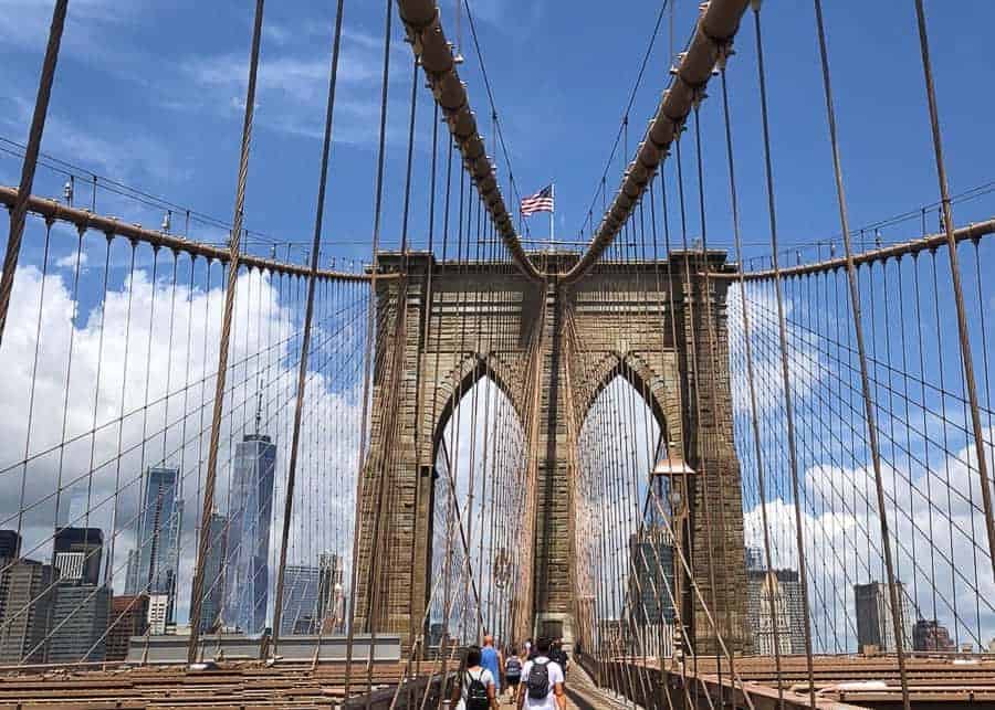 the Brooklyn Bridge 