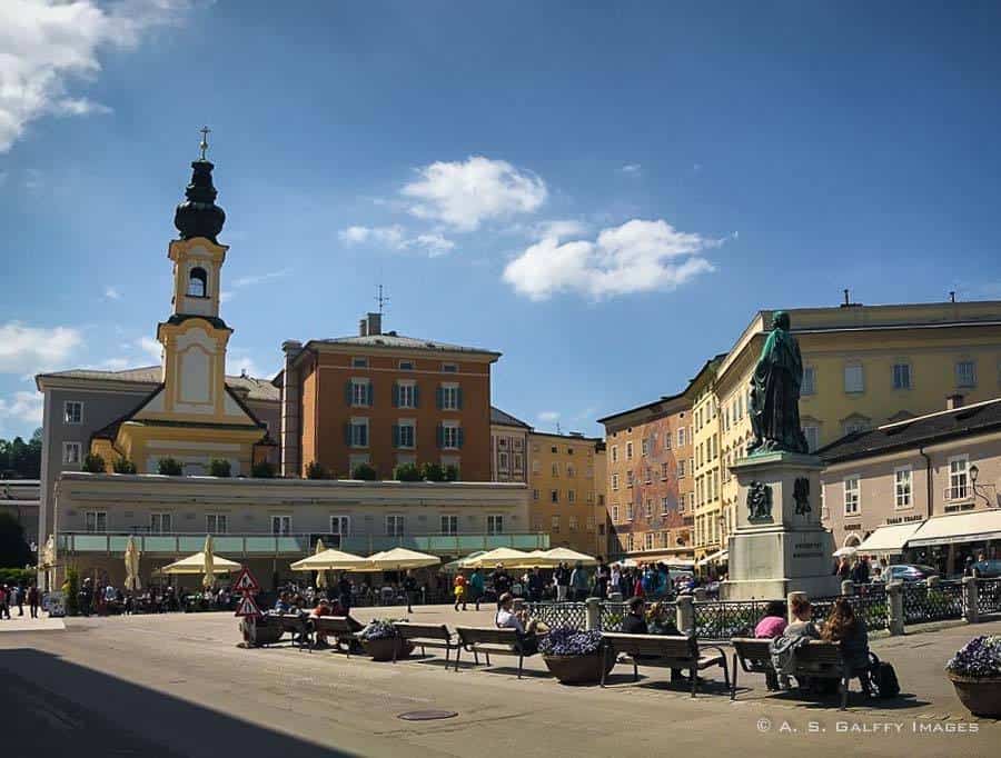Mozartplatz in Salzburg Old Town