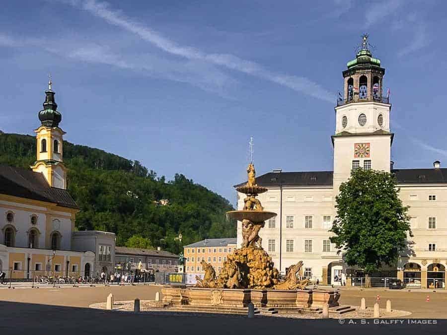 Residenz Square in Old Town Salzburg