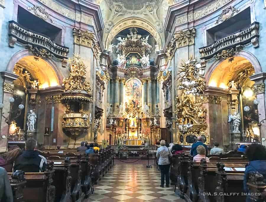 Inside St. Peter's Church in Vienna