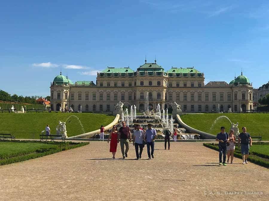 View of Belvedere Palace in Vienna City Center