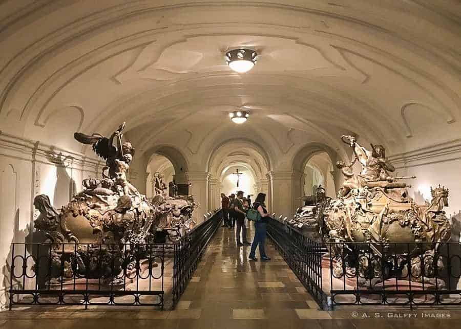 View of the Imperial Crypt in Vienna