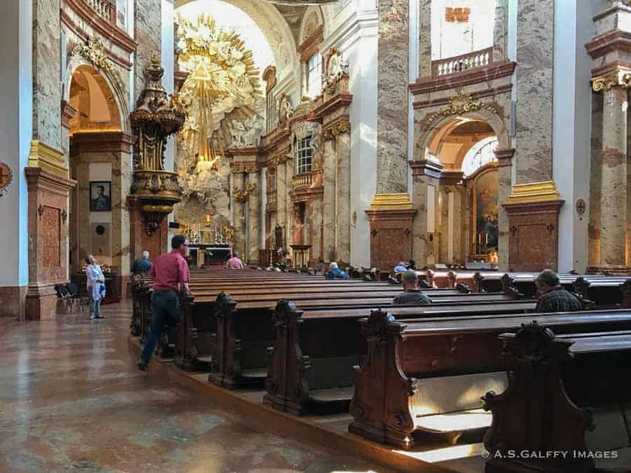 Interior view of Karlskirche in Vienna