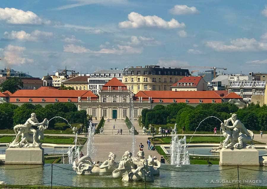 The Gardens and the Orangery at Belvedere Palace in Vienna city center