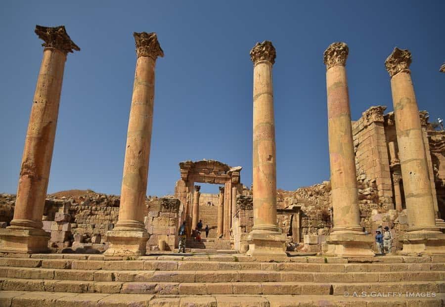 the ancient Roman ruins of Jerash