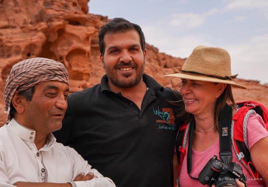 Fun with the tour guides in Jordan