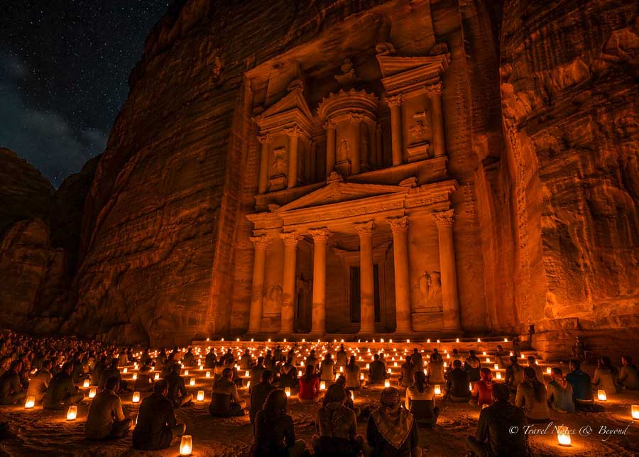 image of Petra by night at the candlelight