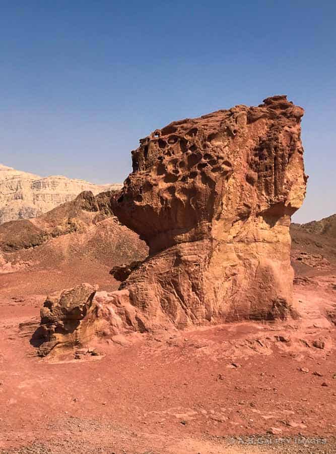 Red rock formation in Timna Park, Israel