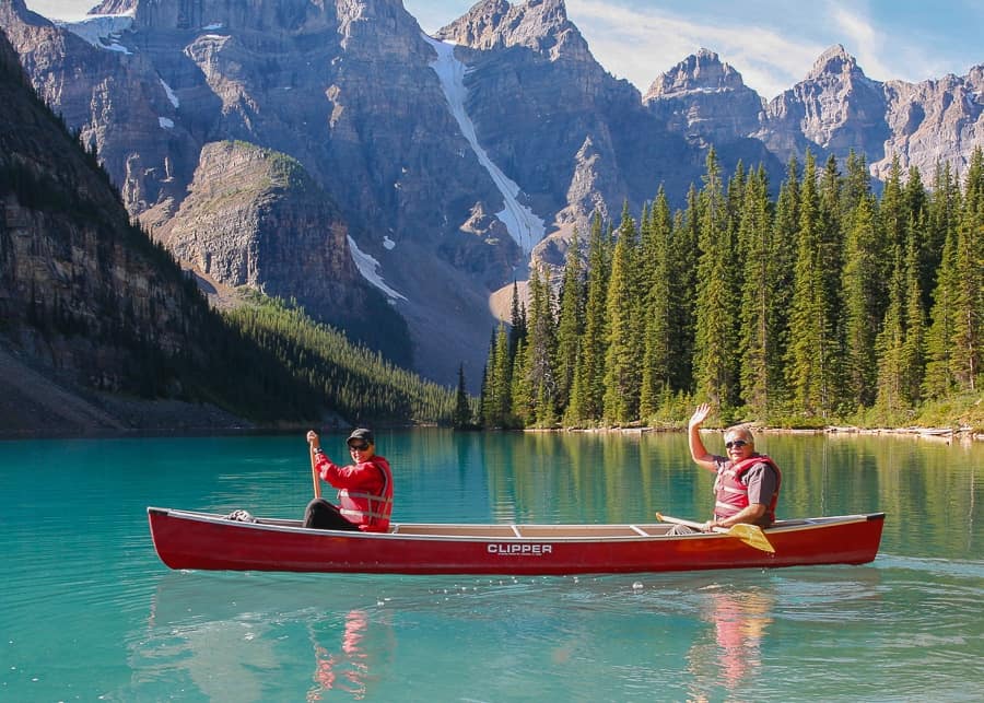 Canoeing on Lake Moraine