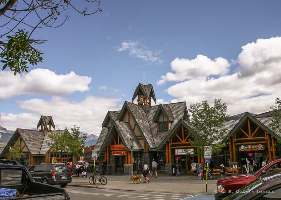 Downtown Banff in summer