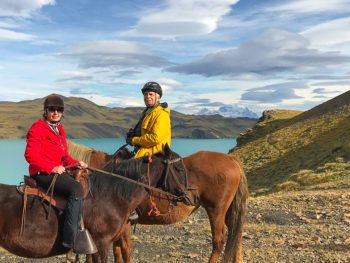 Riding horses in Patagonia