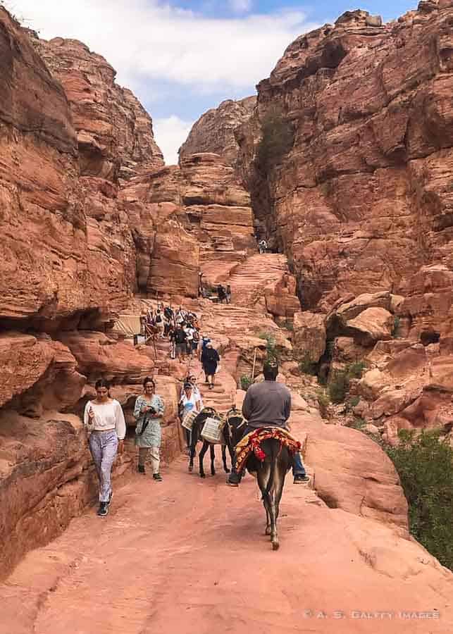 Hiking trail in Petra