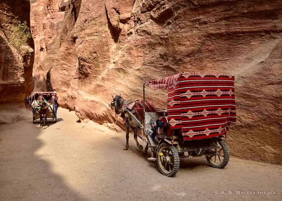 Carriages in Petra