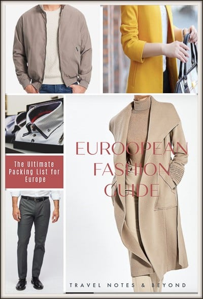 How to Dress Like a European - Packing List for Europe