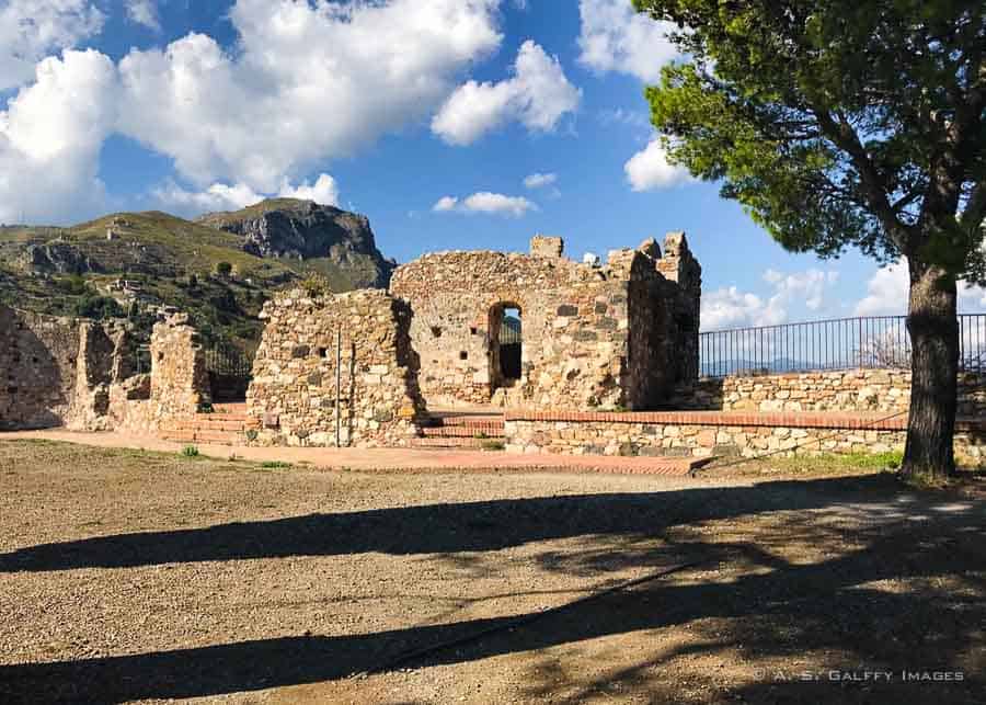 Ruins of the Norman castle in Castelmola