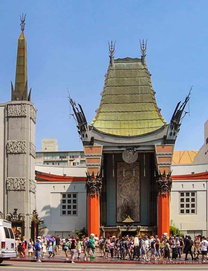 View of the Chinese Theater in Los Angeles