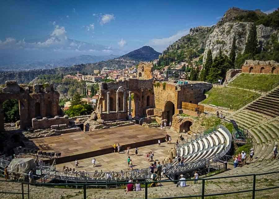 Visiting the Greek Theater in Taormina