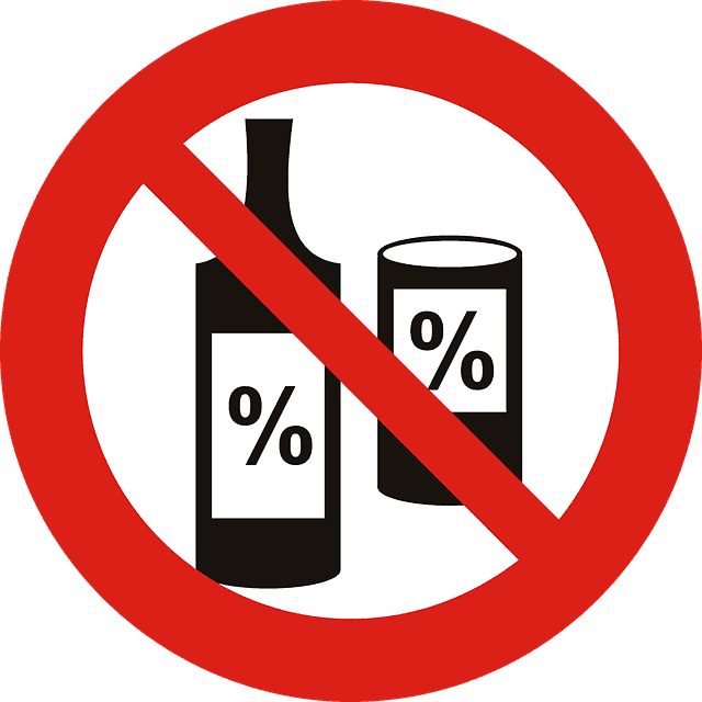 No alcohol allowed sign