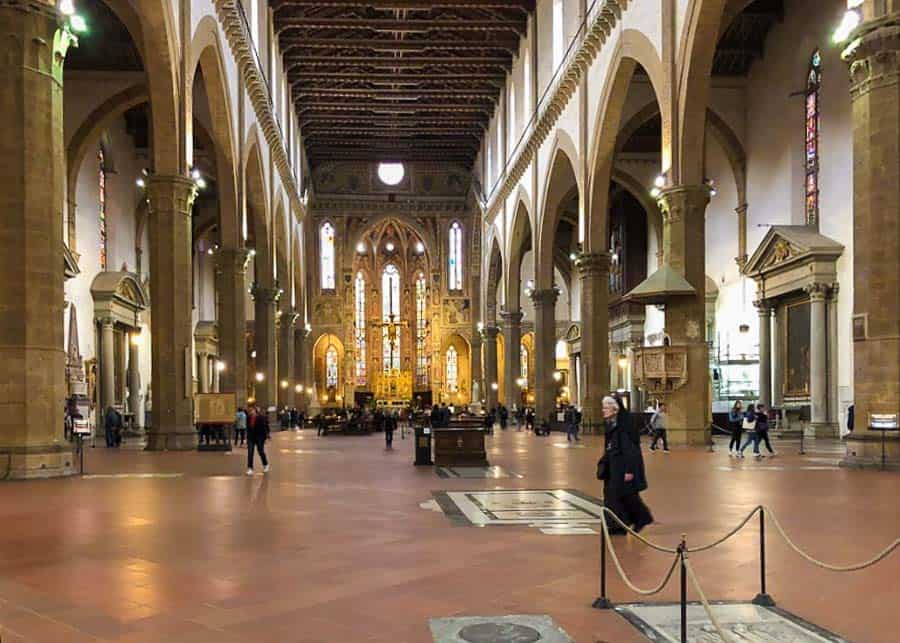  inside the Basilica di Santa Croce