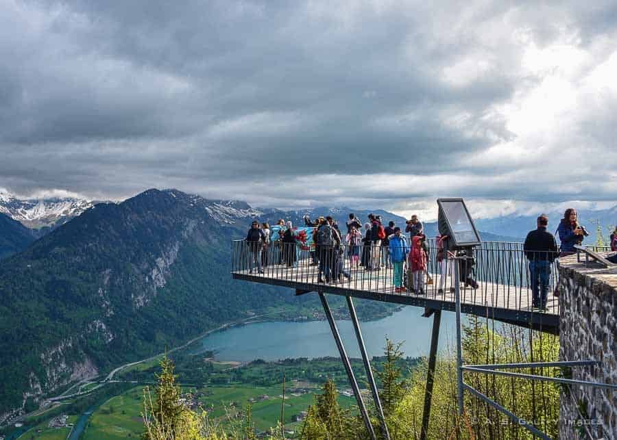 Viewing platform at Harder Kulm Peak in Interlaken