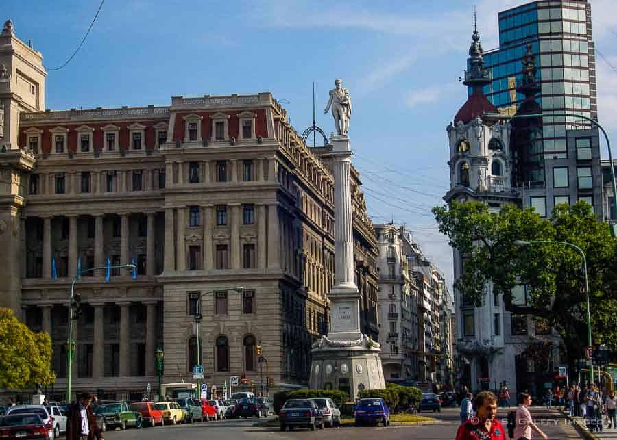 Statue of Juan Lavalle in San Nicolas neighborhood in Buenos Aires