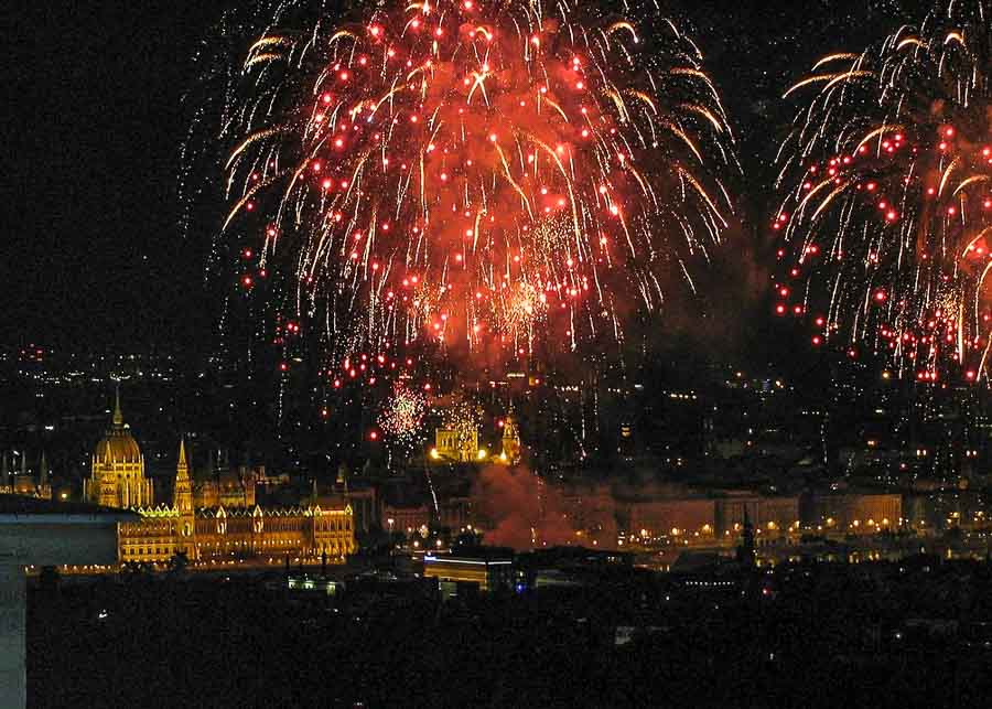 New Year's Eve Fireworks in Budapest