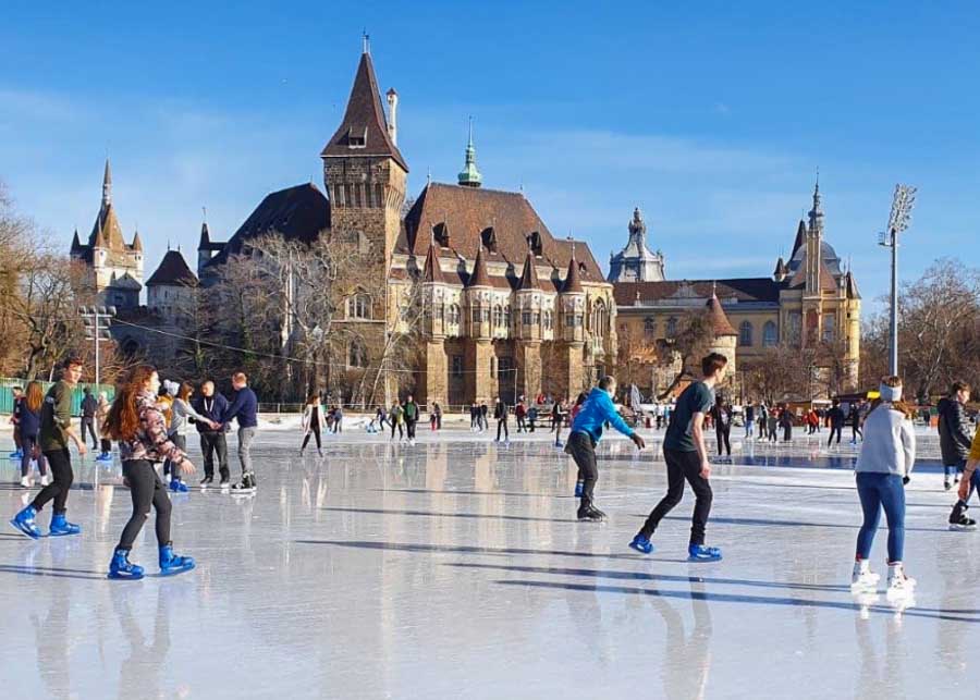Things to do in Budapest in winter: Ice Skating 