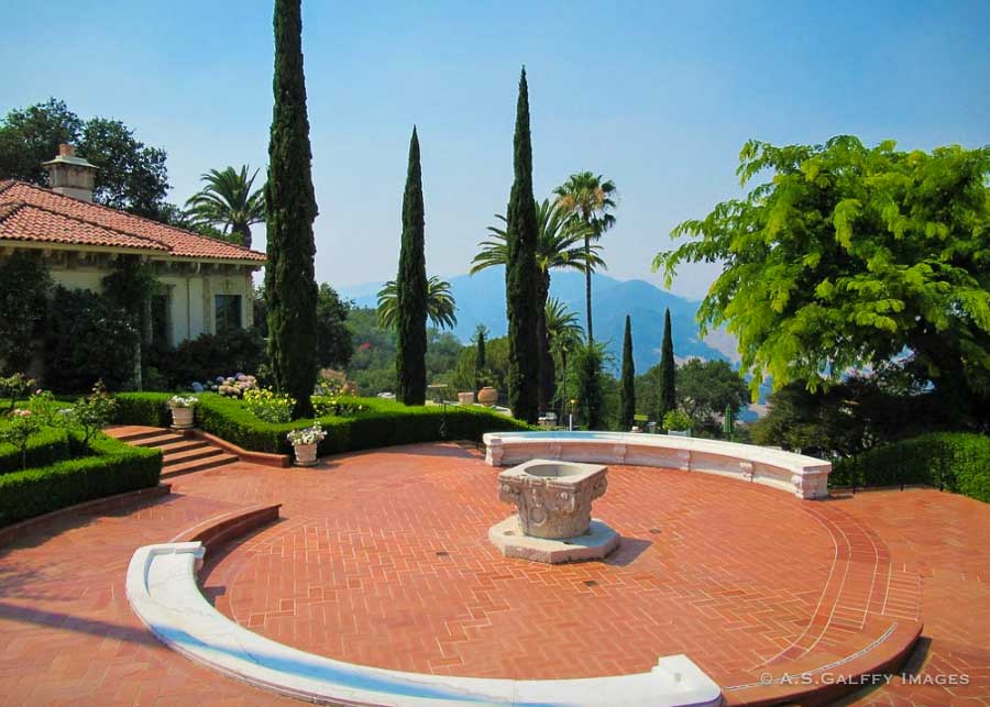 the gardens at Hearst Castle