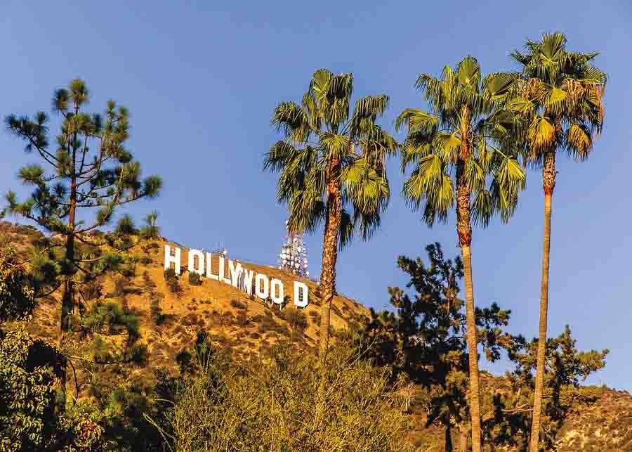 View of the Hollywood Sign in L.A.