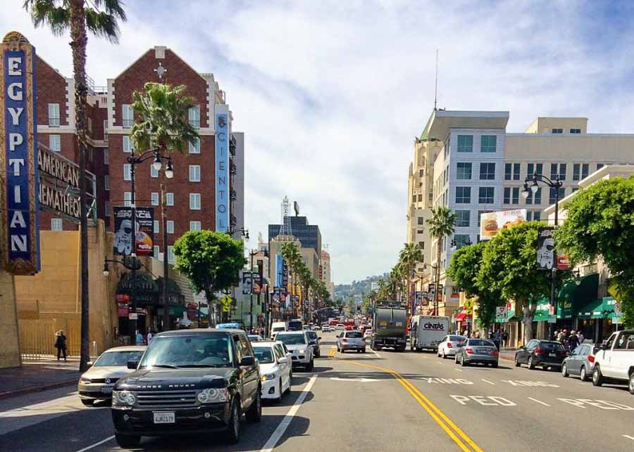 One day in L.A.: Driving along Sunset Boulevard