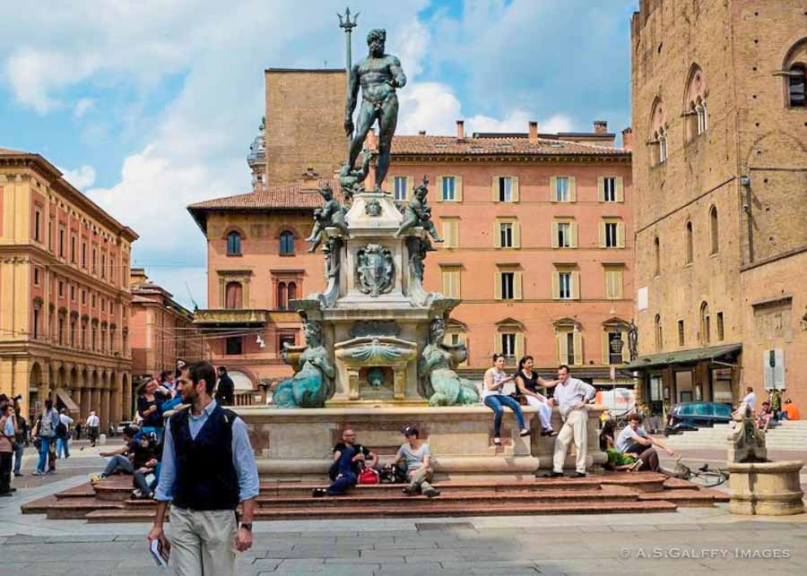 The Fountain of Neptune in Piazza Maggiore