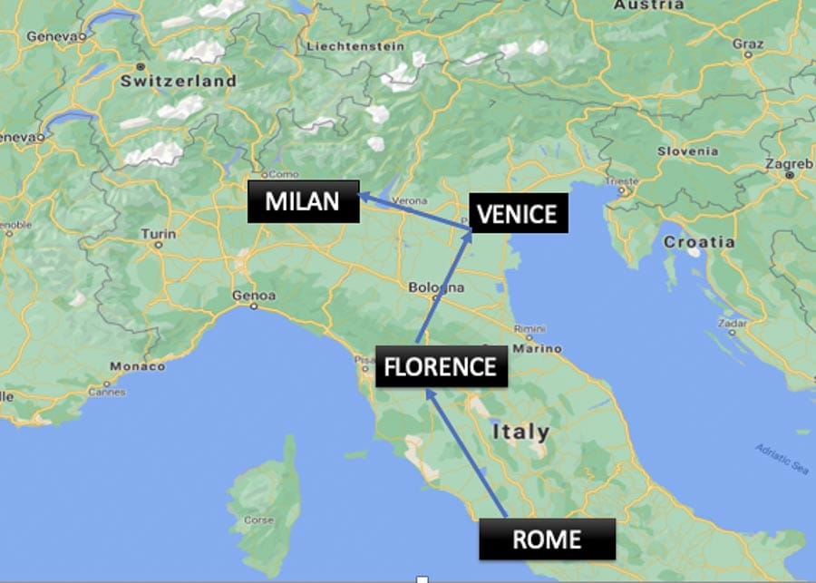 italy trip itinerary 10 days