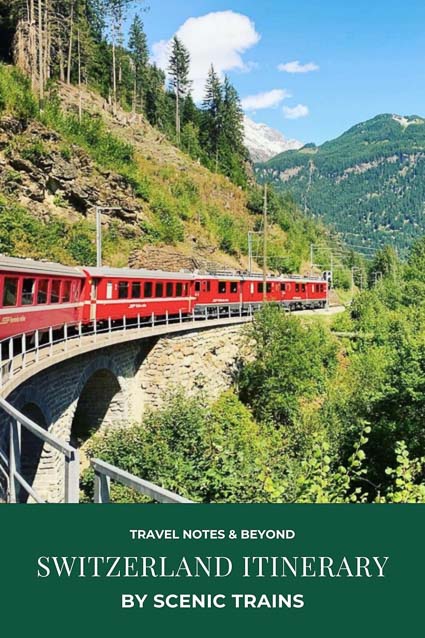 Switzerland itinerary pin